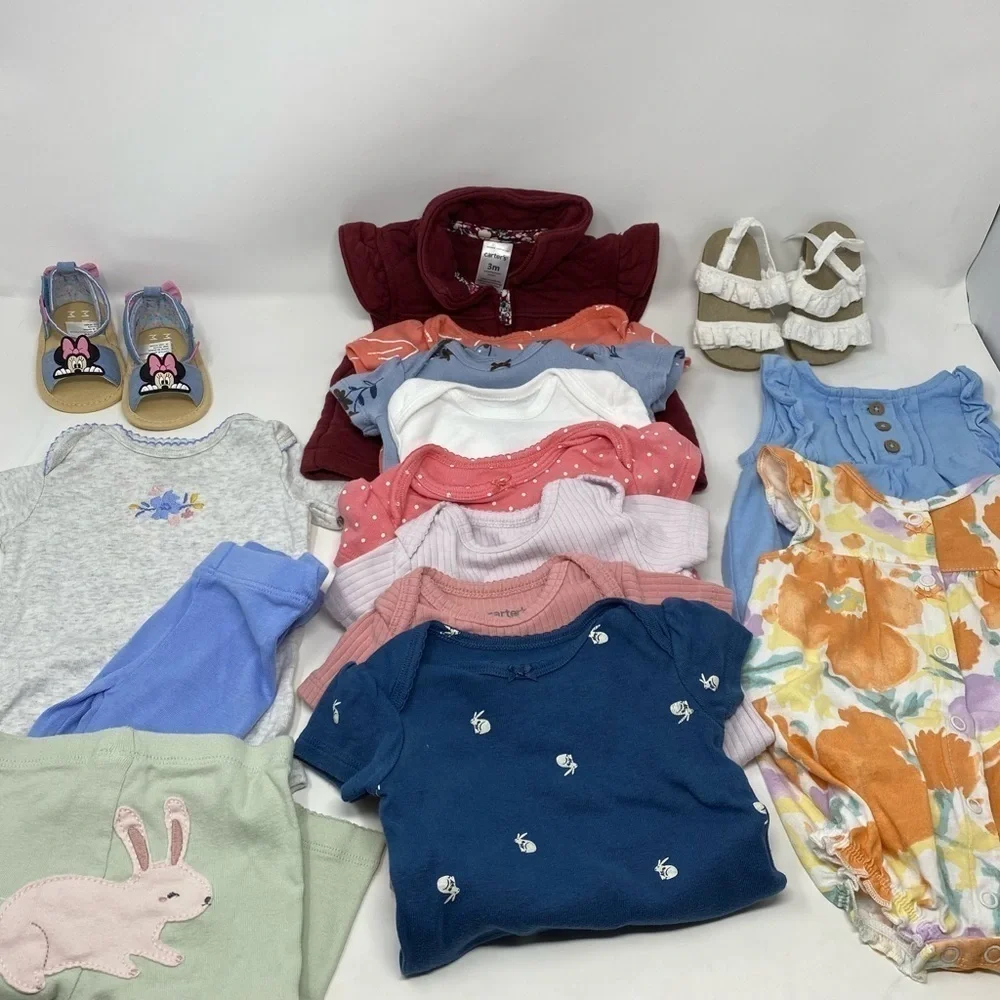 Baby Girl 3 Months Clothing & Shoe Bundle